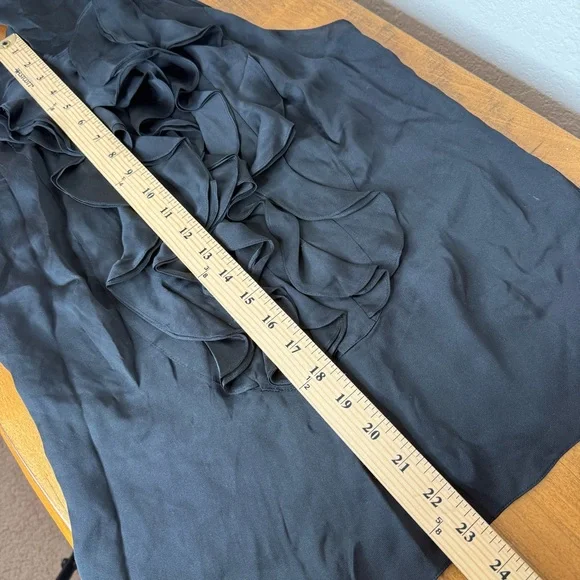 New Ralph Lauren black label Silk black top halter neck rufle sleeveless - Picture 5 of 10